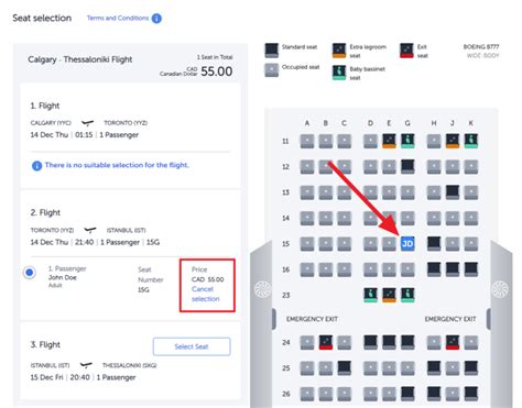 Turkish airlines seat selection .
